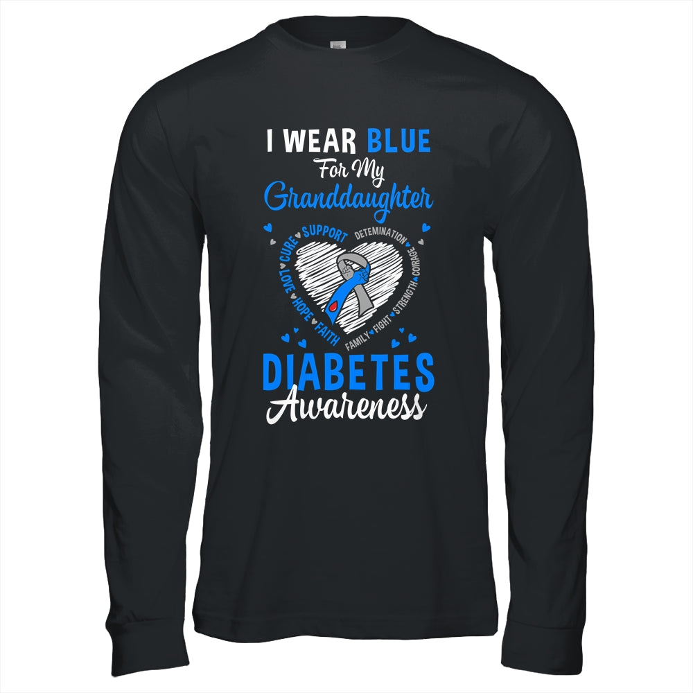 I Wear Blue For My Granddaughter Type 1 Diabetes Awareness Month Warrior Shirt & Hoodie | siriusteestore