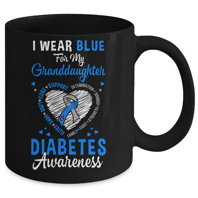 I Wear Blue For My Granddaughter Type 1 Diabetes Awareness Month Warrior Mug | siriusteestore