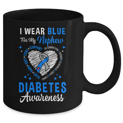 I Wear Blue For My Nephew Type 1 Diabetes Awareness Month Warrior Mug | siriusteestore