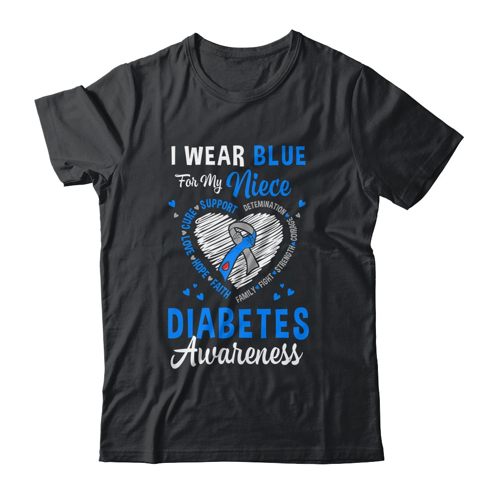 I Wear Blue For My Niece Type 1 Diabetes Awareness Month Warrior Shirt & Hoodie | siriusteestore