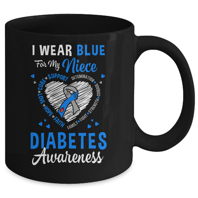 I Wear Blue For My Niece Type 1 Diabetes Awareness Month Warrior Mug | siriusteestore