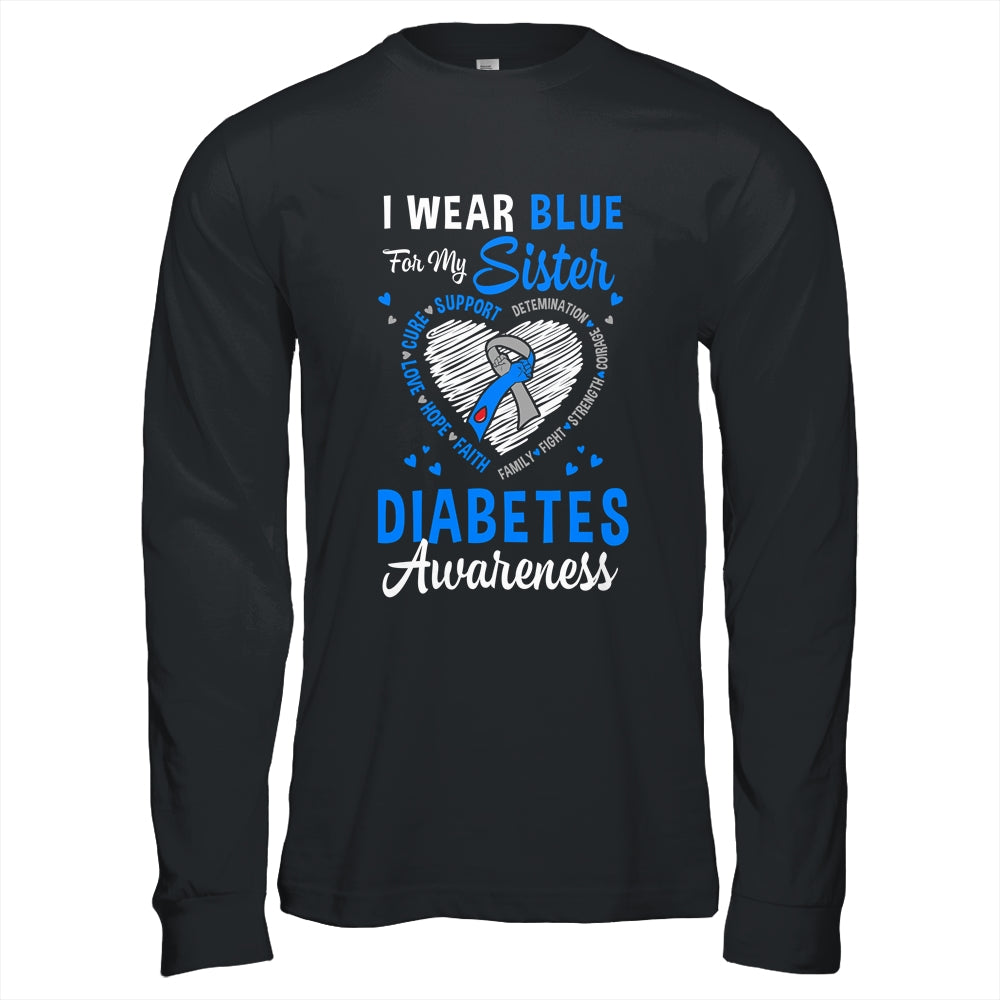 I Wear Blue For My Sister Type 1 Diabetes Awareness Month Warrior Shirt & Hoodie | siriusteestore