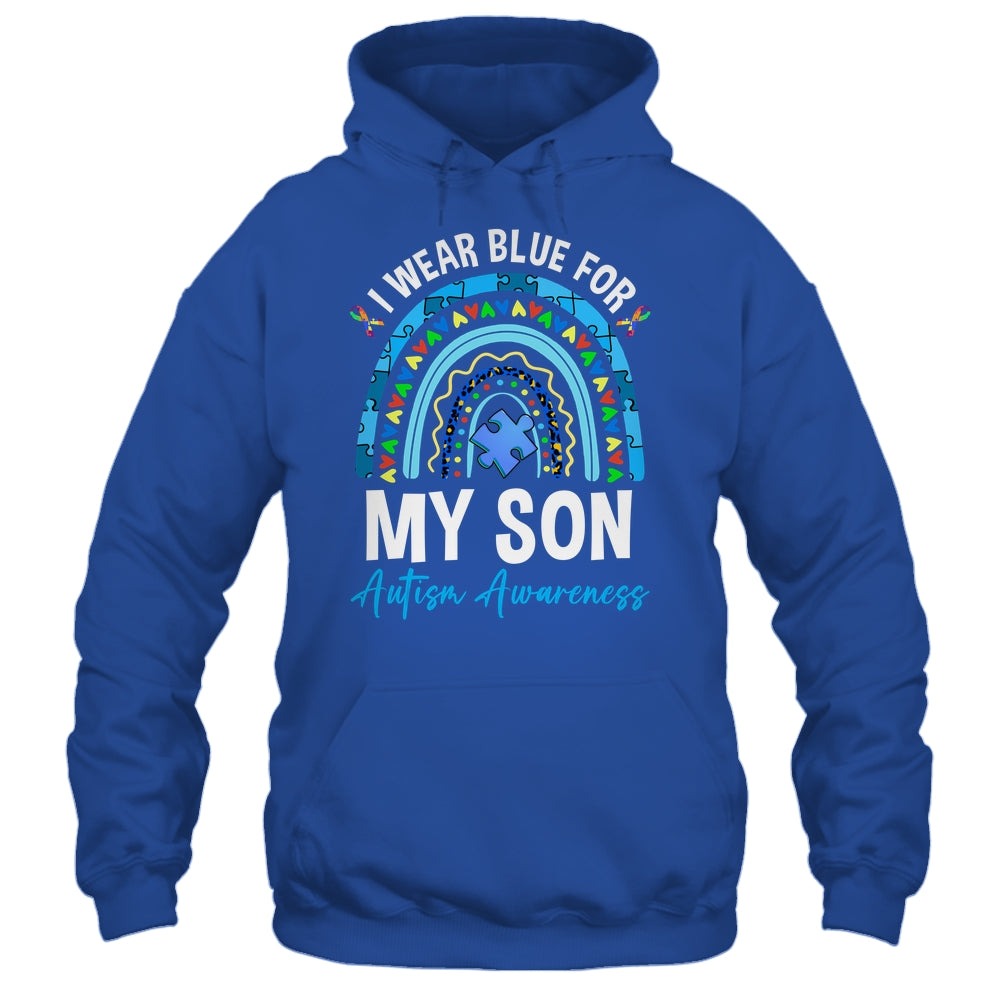 I Wear Blue For My Son Autism Awareness Matching Family Shirt & Hoodie | siriusteestore