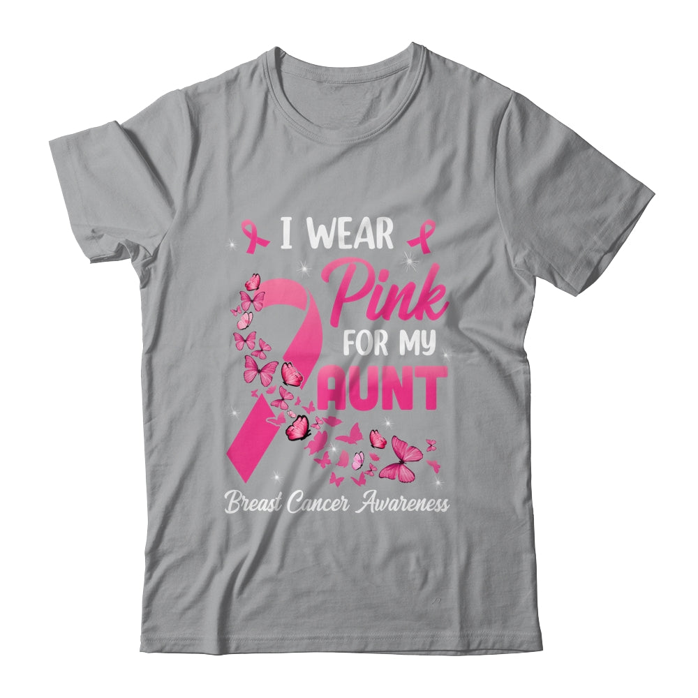 I Wear Pink For My Aunt Breast Cancer Awareness Women Shirt & Tank Top | siriusteestore