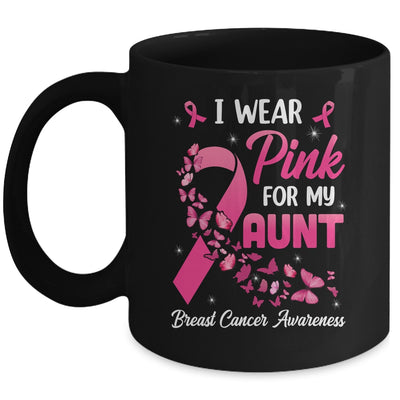 I Wear Pink For My Aunt Breast Cancer Awareness Women Mug | siriusteestore
