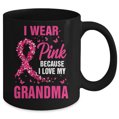 I Wear Pink For My Grandma Breast Cancer Awareness Butterfly Mug | siriusteestore