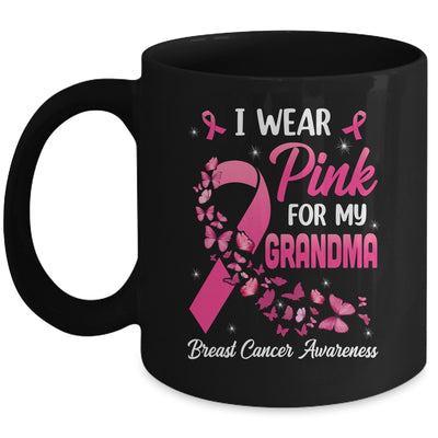 I Wear Pink For My Grandma Breast Cancer Awareness Women Mug | siriusteestore
