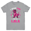 I Wear Pink For My Lala T-Rex Dinosaur Breast Cancer Awareness Youth Shirt | siriusteestore