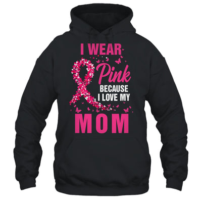 I Wear Pink For My Mom Breast Cancer Awareness Butterfly Shirt & Tank Top | siriusteestore