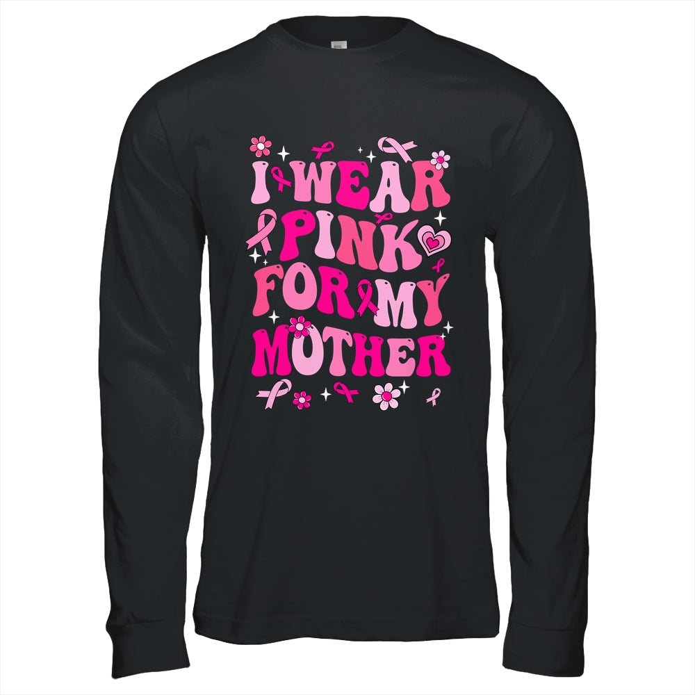 I Wear Pink For My Mother In Law Breast Cancer Support Groovy Shirt & Hoodie | siriusteestore