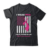 I Wear Pink For My Mother In Law Breast Cancer US Flag Shirt & Tank Top | siriusteestore