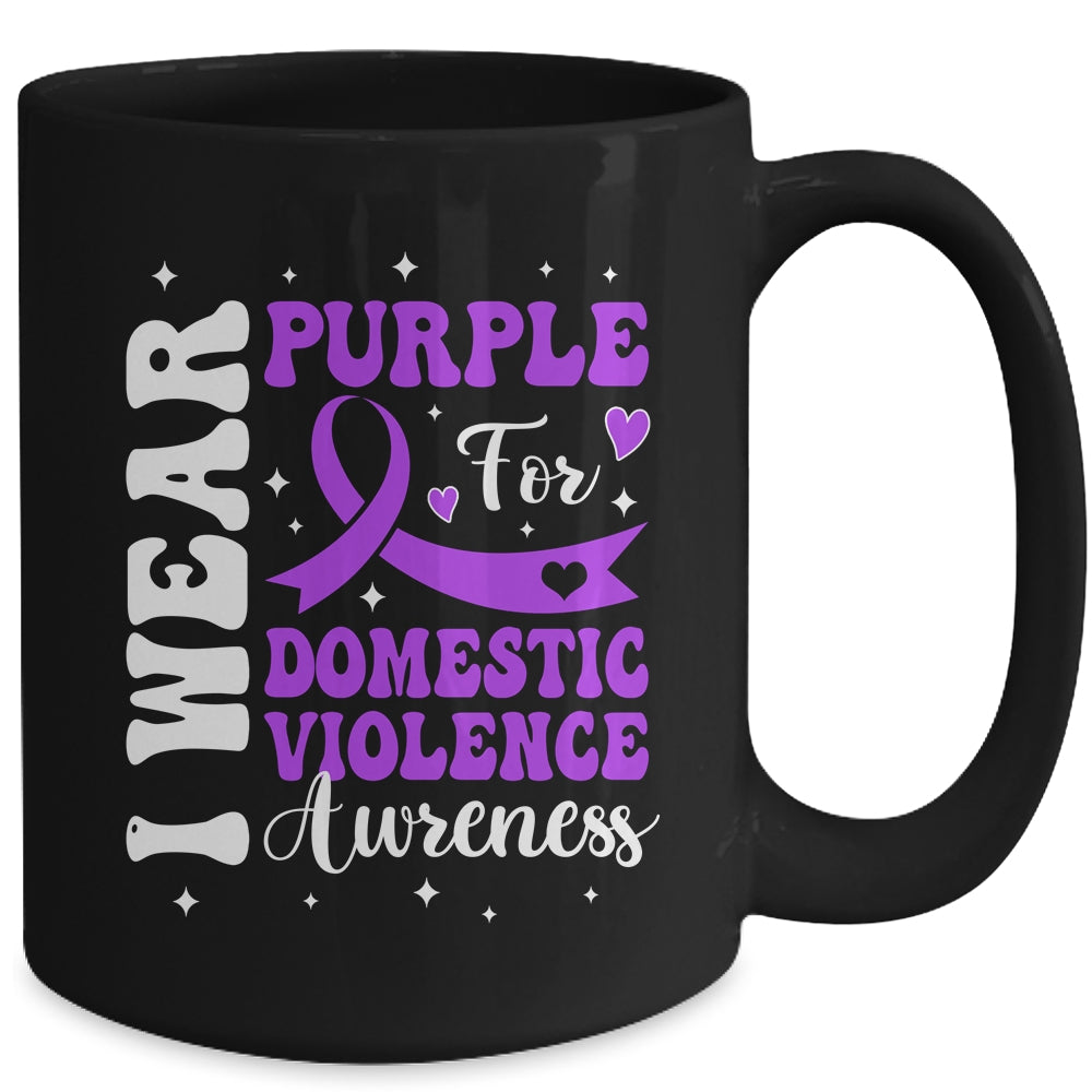 I Wear Purple Domestic Violence Awareness Men Women Mug | siriusteestore