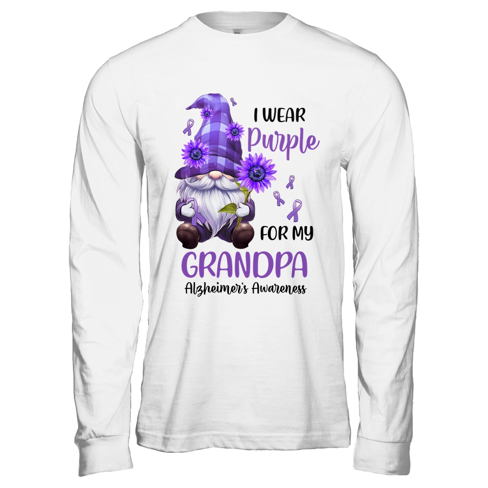 I Wear Purple For My Grandpa Gnome Alzheimer's Awareness Shirt & Hoodie | siriusteestore