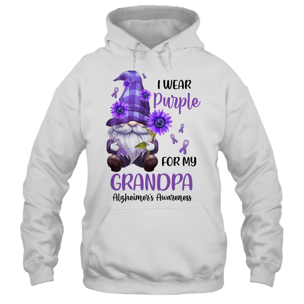 I Wear Purple For My Grandpa Gnome Alzheimer's Awareness Shirt & Hoodie | siriusteestore