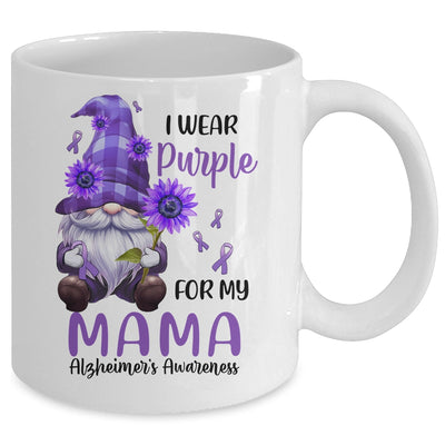I Wear Purple For My Mama Gnome Alzheimer's Awareness Mug | siriusteestore