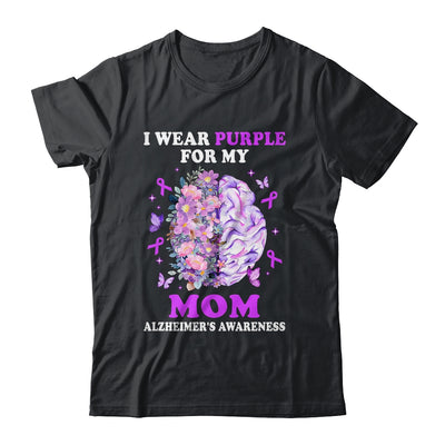 I Wear Purple For My Mom Alzheimer's Awareness Brain Shirt & Hoodie | siriusteestore