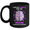 I Wear Purple For My Mom Alzheimer's Awareness Brain Mug | siriusteestore