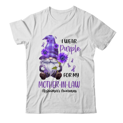 I Wear Purple For My Mother-In-Law Gnome Alzheimer's Awareness Shirt & Hoodie | siriusteestore