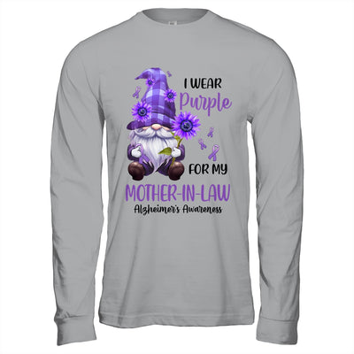 I Wear Purple For My Mother-In-Law Gnome Alzheimer's Awareness Shirt & Hoodie | siriusteestore