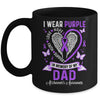 I Wear Purple In Memory Of My Dad Alzheimer's Awareness Mug | siriusteestore