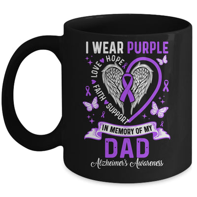 I Wear Purple In Memory Of My Dad Alzheimer's Awareness Mug | siriusteestore