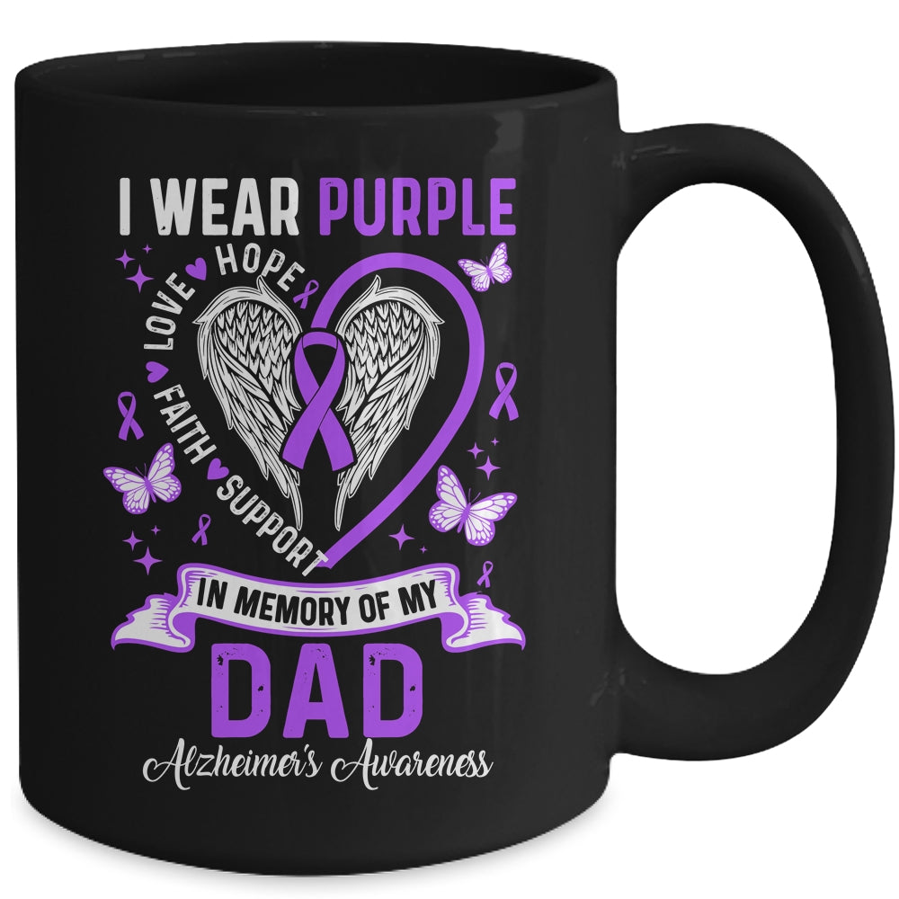 I Wear Purple In Memory Of My Dad Alzheimer's Awareness Mug | siriusteestore