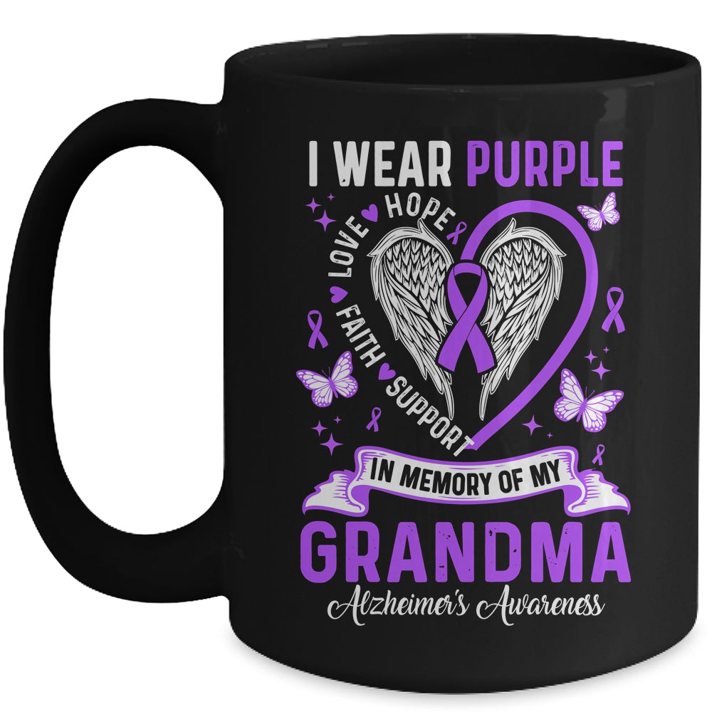 I Wear Purple In Memory Of My Grandma Alzheimer's Awareness Mug | siriusteestore