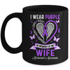 I Wear Purple In Memory Of My Wife Alzheimer's Awareness Mug | siriusteestore