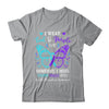 I Wear Teal And Purple Suicide Awareness Butterfly Support Shirt & Hoodie | siriusteestore