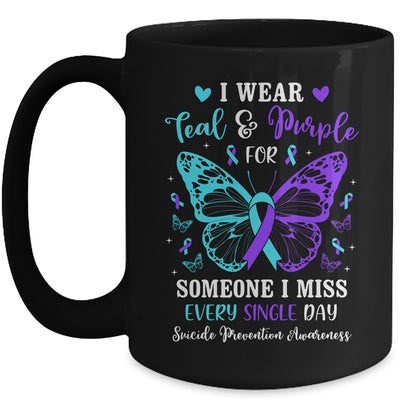 I Wear Teal And Purple Suicide Awareness Butterfly Support Mug | siriusteestore
