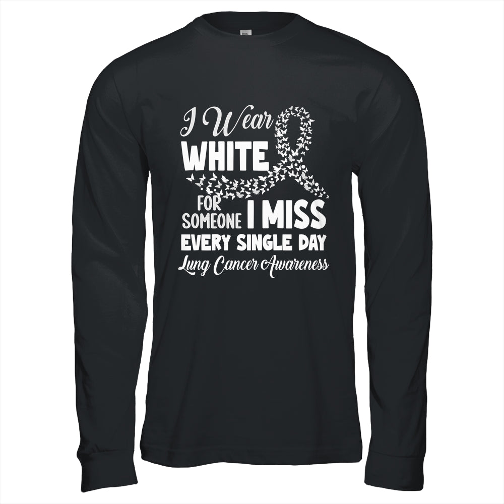 I Wear White Lung Cancer Awareness Support Ribbon Shirt & Hoodie | siriusteestore