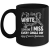 I Wear White Lung Cancer Awareness Support Ribbon Mug | siriusteestore
