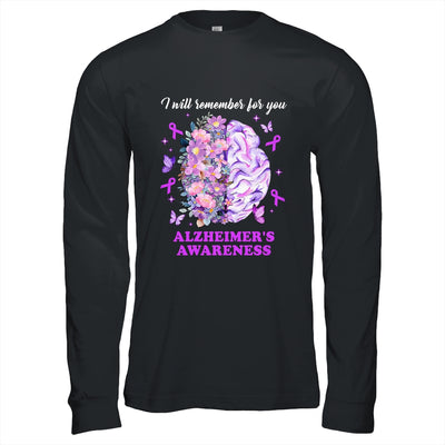 I Will Remember For You Brain Alzheimer's Awareness Shirt & Hoodie | siriusteestore