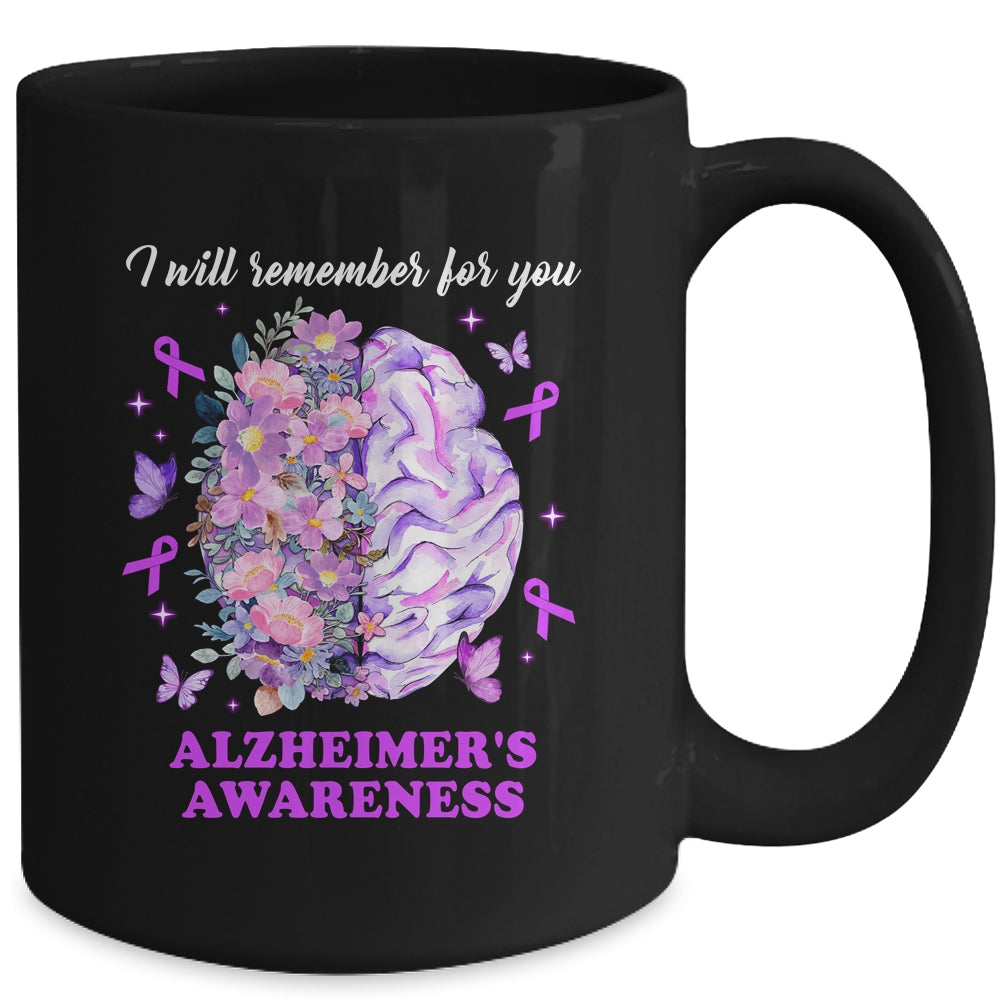 I Will Remember For You Brain Alzheimer's Awareness Mug | siriusteestore
