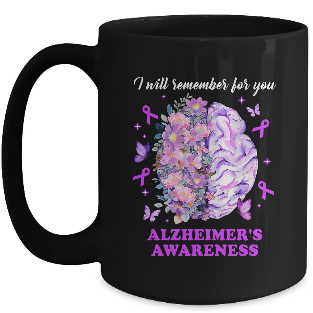 I Will Remember For You Brain Alzheimer's Awareness Mug | siriusteestore