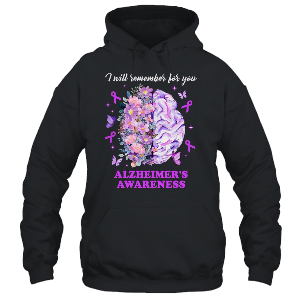 I Will Remember For You Brain Alzheimer's Awareness Shirt & Hoodie | siriusteestore