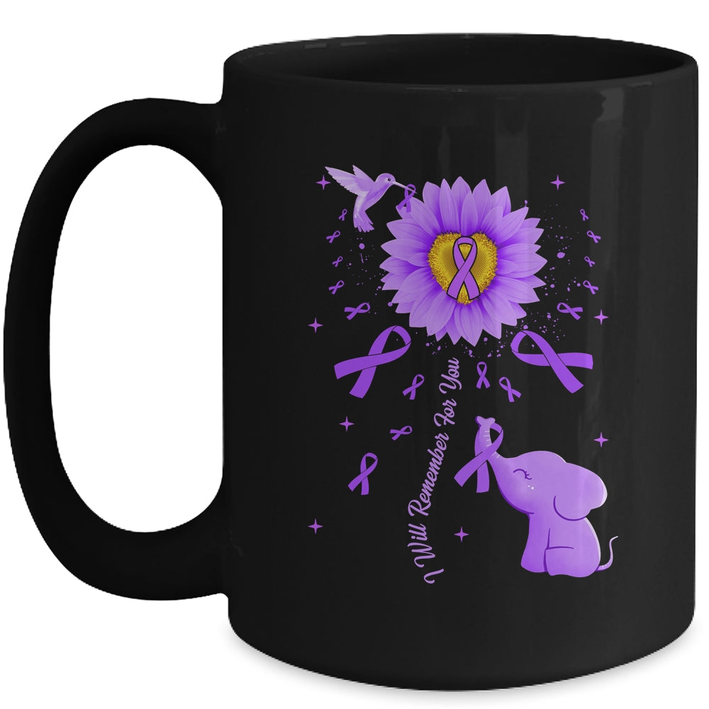 I Will Remember For You Elephant Alzheimer's Awareness Mug | siriusteestore