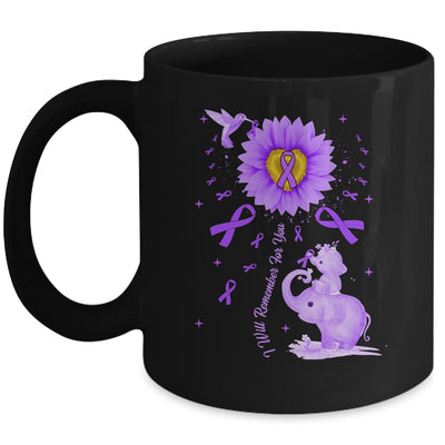 I Will Remember For You Elephant Flower Alzheimers Awareness Mug | siriusteestore