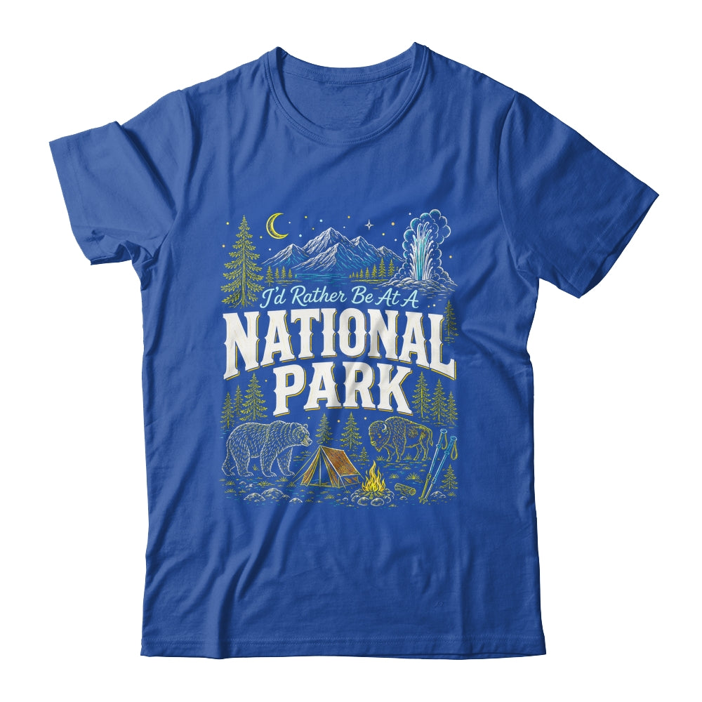 I'd Rather Be At A National Park Hiking Camping Nature Lover Shirt & Tank Top | siriusteestore