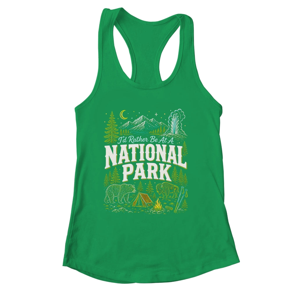 I'd Rather Be At A National Park Hiking Camping Nature Lover Shirt & Tank Top | siriusteestore