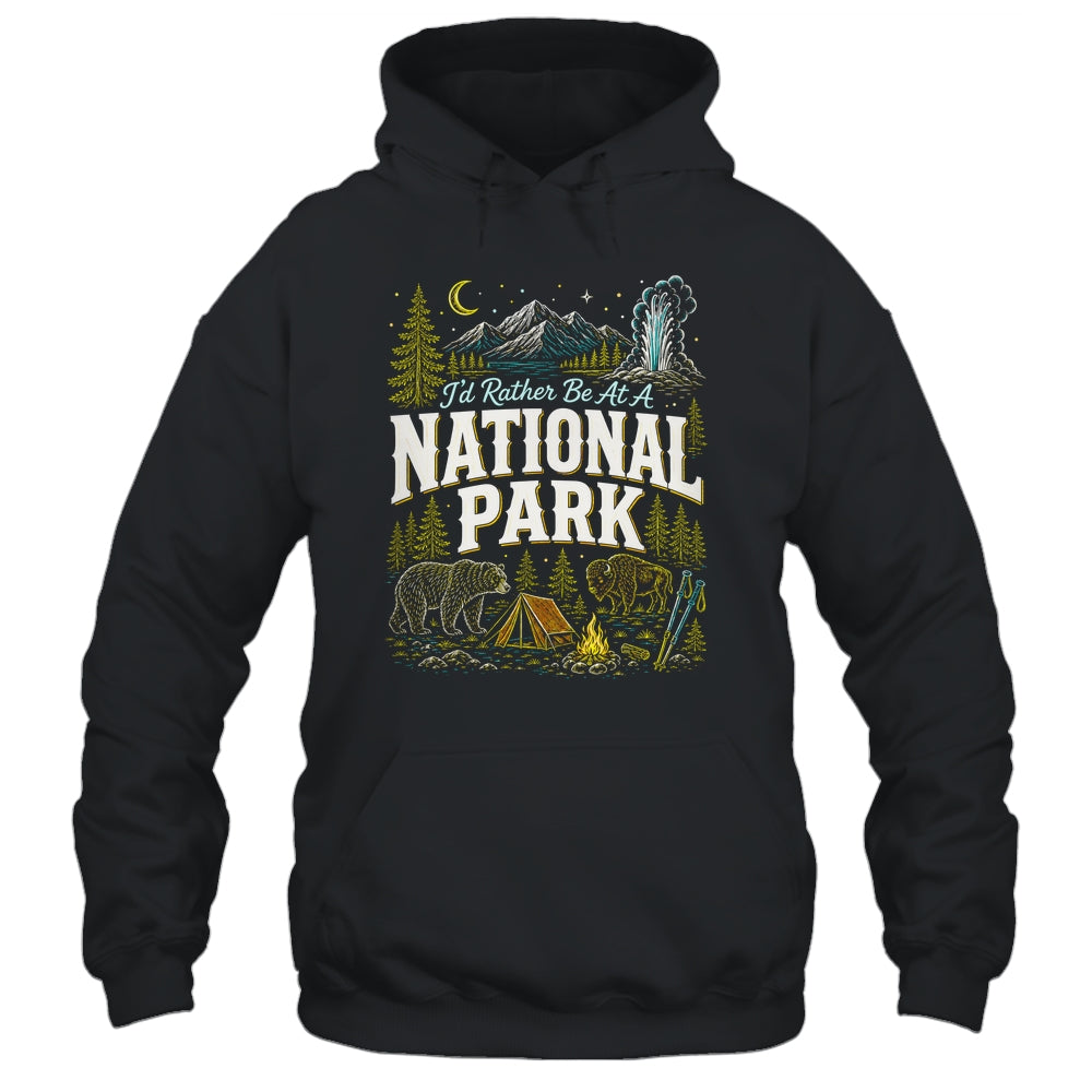 I'd Rather Be At A National Park Hiking Camping Nature Lover Shirt & Tank Top | siriusteestore