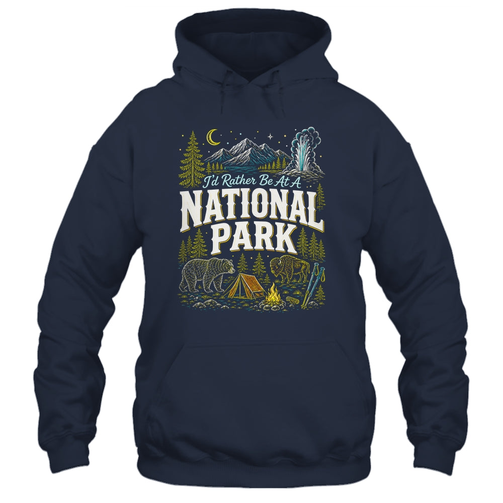 I'd Rather Be At A National Park Hiking Camping Nature Lover Shirt & Tank Top | siriusteestore