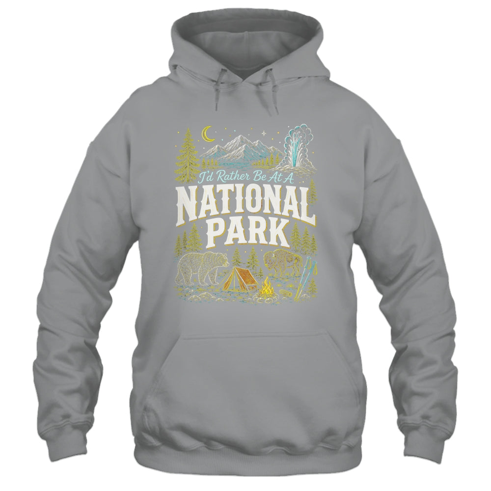 I'd Rather Be At A National Park Hiking Camping Nature Lover Shirt & Tank Top | siriusteestore