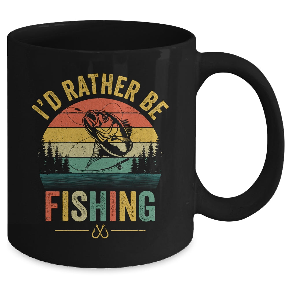 I'd Rather Be Fishing Funny Fisherman Fishing Design For Men Mug | siriusteestore