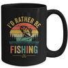 I'd Rather Be Fishing Funny Fisherman Fishing Design For Men Mug | siriusteestore