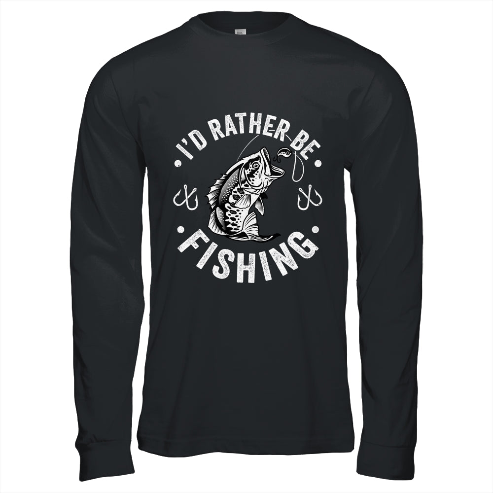 I'd Rather Be Fishing Funny Fishing Design For Men Fisherman Shirt & Hoodie | siriusteestore