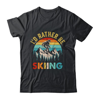 I'd Rather Be Skiing Retro Skier Ski Men Women Dad Boys Shirt & Hoodie | siriusteestore