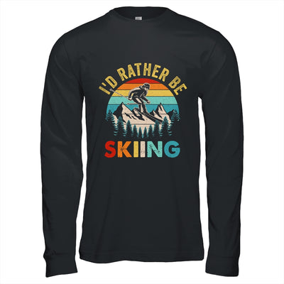I'd Rather Be Skiing Retro Skier Ski Men Women Dad Boys Shirt & Hoodie | siriusteestore