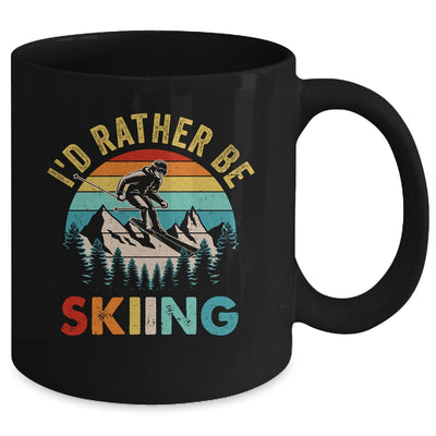 I'd Rather Be Skiing Retro Skier Ski Men Women Dad Boys Mug | siriusteestore