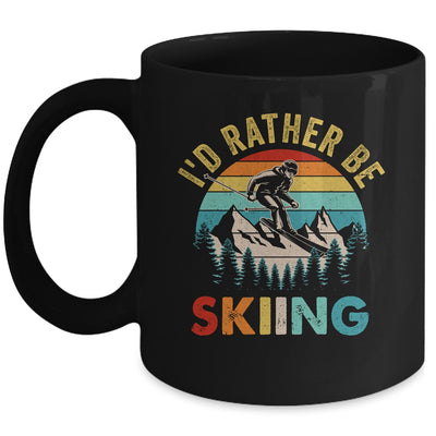 I'd Rather Be Skiing Retro Skier Ski Men Women Dad Boys Mug | siriusteestore